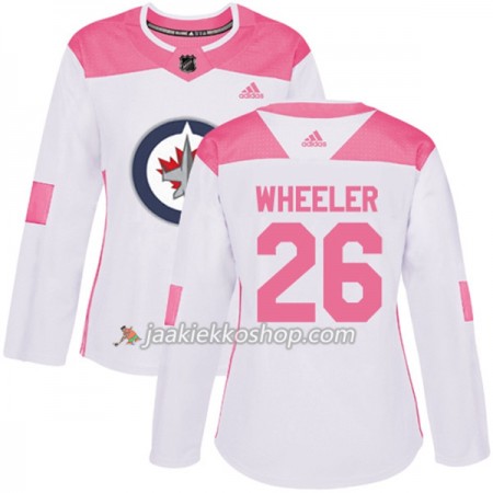 Nainen NHL Winnipeg Jets Pelipaita Blake Wheeler 26 Adidas 2017-2018 Valkoinen Vaaleanpunainen Fashion Authentic Nainen NHL Winnipeg Jets Pelipaita Blake Wheeler 26 Adidas 2017-2018 Valkoinen Vaaleanpunainen Fashion Authentic